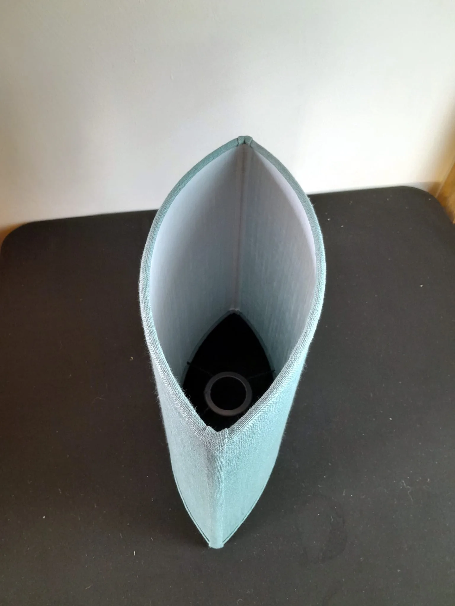 Abat-jour ovale en lin bleu artic L37 3 abat-jour ovale en lin bleu arctic
