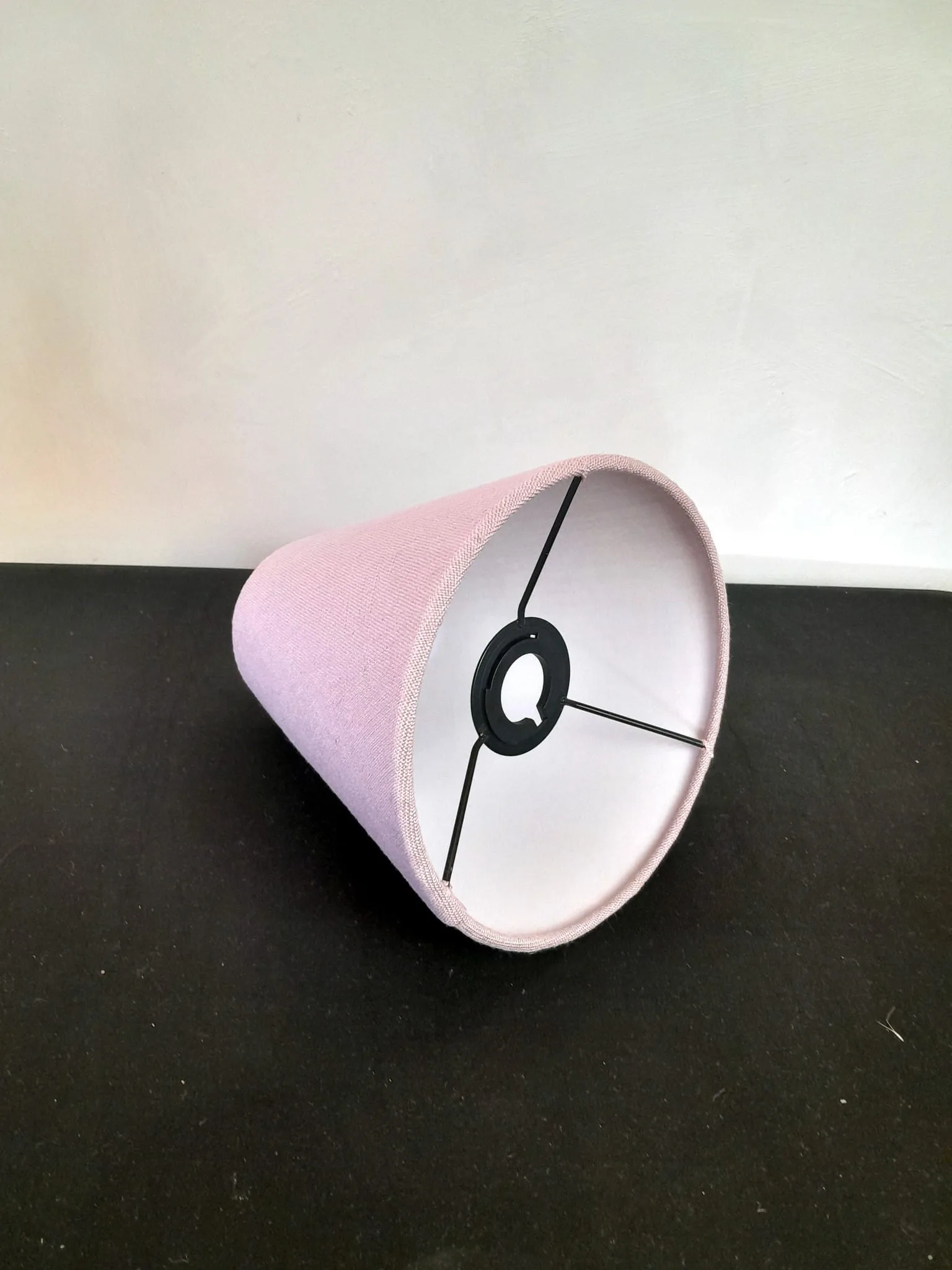 abat-jour en lin vieux rose